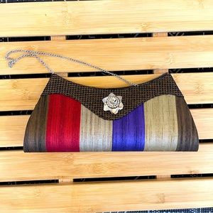 Colorful Vintage Handbag with chain strap